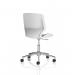 Dynamic Florence Task Office Chair 5 Star Chrome Base With White Frame and Grey Fabric Seat - BR000312 59380DY