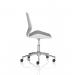 Dynamic Florence Task Office Chair 5 Star Chrome Base With White Frame and Grey Fabric Seat - BR000312 59380DY