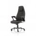 Dynamic Metropolis High Back Black Leather Look Executive Office Chair With Fixed Arms - EX000230 59401DY