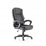 Dynamic Dakota High Back Black Leather Look Executive Office Chair With Fixed Arms - EX000250 59408DY