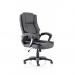 Dynamic Dakota High Back Black Leather Look Executive Office Chair With Fixed Arms - EX000250 59408DY