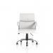 Dynamic Desire Medium Back White Soft Bonded Leather Executive Office Chair With Arms and Chrome Frame - EX000252 59422DY