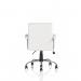 Dynamic Desire Medium Back White Soft Bonded Leather Executive Office Chair With Arms and Chrome Frame - EX000252 59422DY