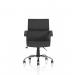 Dynamic Desire Medium Back Black Soft Bonded Leather Executive Office Chair With Arms and Chrome Frame - EX000253 59429DY