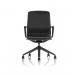 Dynamic Lucia Medium Back Black Vegan Leather Upholstery Executive Office Chair With Fixed Arms and Black Frame - EX000263 59436DY