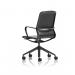 Dynamic Lucia Medium Back Black Vegan Leather Upholstery Executive Office Chair With Fixed Arms and Black Frame - EX000263 59436DY