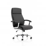 Dynamic Hatley High Back Black Bonded Leather Executive Office Chair With Fixed Arms and Chrome Frame - EX000445 59443DY