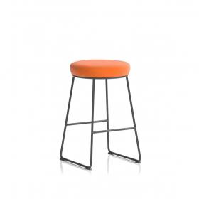 Dynamic Turin Stool With Black Frame and Burnt Orange Seat - OP000329 59478DY