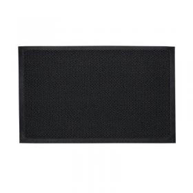 Floortex Doortex Meshmat Dirt Trapping Entrance Mat For Indoor Use With Anti-slip Vinyl Backing 40x60cm Metallic Grey - EREMFLYV0001 59506FL