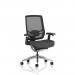 This photograph features a sleek and modern black mesh back chair with a comfortable fabric seat. The dynamic mesh design offers excellent support and breathability, while the ergonomic click chair design ensures customizable comfort for any workspace.
