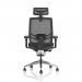 Ergo Click Chair Black Fabric Seat Black Mesh Back with Headrest KC0296 59532DY