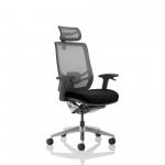 Ergo Click Chair Black Fabric Seat Black Mesh Back with Headrest KC0296 59532DY
