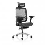 Ergo Click Chair Black Mesh Seat Black Mesh Back with Headrest KC0297 59546DY