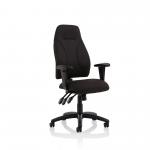Esme Black Fabric Posture Chair With Height Adjustable Arms OP000232 59602DY
