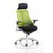 Flex Chair White Frame Green Back With Headrest KC0090 59777DY