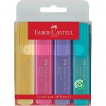 Faber-Castell Highlighter Textliner 46 Assorted Pastel Colours (Pack 4) - 254654 59779SQ