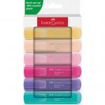 Faber-Castell Highlighter Textliner 46 Assorted Pastel Colours (Pack 6) - 254656 59786SQ