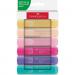 Faber-Castell Highlighter Textliner 46 Assorted Pastel Colours (Pack 6) - 254656 59786SQ