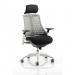 Flex Chair White Frame Grey Back With Headrest KC0093 59791DY