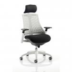 Flex Chair White Frame Moonstone White Back With Headrest KC0088 59805DY