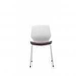 Dynamic Florence Visitor Chair With White Frame and Dark Grey Fabric Seat - BR000209 59826DY