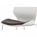 Dynamic Florence Visitor Chair With White Frame and Dark Grey Fabric Seat - BR000209 59826DY