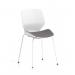 Dynamic Florence Visitor Chair With White Frame and Dark Grey Fabric Seat - BR000209 59826DY