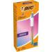 Bic 4 Colours Multicolour Gradient Barrel Ballpoint Pen 1.0mm Tip 0.32mm Line BlackBlueGreenRed Ink (Pack 12) - 511034 59828BC