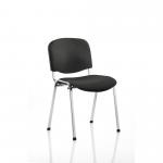 ISO Stacking Chair Black Fabric Chrome Frame BR000067 59980DY