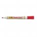 Pentel Everyday Drywipe Marker Chisel Tip Line Width 4.5mm - 1.8mm Red (Pack 12) - MW86-BE 59989PE