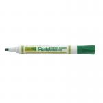 Pentel Everyday Drywipe Marker Chisel Tip Line Width 4.5mm - 1.8mm Green (Pack 12) - MW86-DE 60003PE