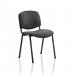 ISO Stacking Chair Charcoal Fabric Black Frame BR000059 60050DY