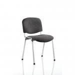 ISO Stacking Chair Charcoal Fabric Chrome Frame BR000069 60057DY