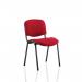 ISO Stacking Chair Wine Fabric Black Frame BR000064 60071DY