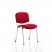 ISO Stacking Chair Wine Fabric Chrome Frame BR000299 60078DY