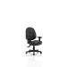 Jackson Black Leather Chair with Height Adjustable Arms KC0284 60092DY