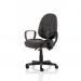 Jackson Black Leather Chair with Loop Arms KC0292 60099DY