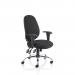 Lisbon Chair Black Fabric With Arms OP000073 60134DY