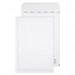 This photo shows multiple Blake padded envelopes in white, with a self-seal bubble padded interior. Each envelope measures 340x220mm and the pack contains 100 envelopes. These envelopes are an ideal size for protecting and transporting important documents.