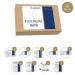 The photograph showcases the Crest Medical First Aid Refill Blue Dot HSE CATERING 1-10 Person First-Aid Kit Refill - 10RF 60262WC. The kit is neatly organized with various medical supplies and equipment, including bandages, gauze, and antiseptic wipes. The blue dot is clearly visible, indicating that the supplies are specifically designed for catering and can serve 1-10 people. The compact size of the refill makes it convenient and easily portable in case of emergencies.