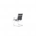 Dynamic Nola Black Soft Bonded Leather Cantilever Conference Chair With Fixed Arms and Chrome Frame - OP000224 60302DY