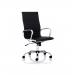 Dynamic Nola High Back Black Soft Bonded Leather Executive Office Chair With Fixed Arms and Chrome Frame - OP000226 60309DY