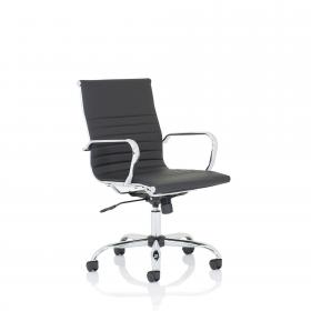 Nola Medium Black Soft Bonded Leather Executive Chair OP000225 60316DY