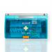 The picture shows a Crest Medical Astroplast Pull N Open Plaster Dispenser filled with 60 washproof plasters, measuring 7.2cm x 2.5cm. The dispenser has a sleek design and is easy to use, making it convenient for on-the-go medical needs. The plasters themselves are neatly stacked and individually sealed for hygiene.