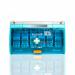 The photograph captures a Crest Medical Plasters Astroplast Pull N Open Plaster Dispenser filled with 60 fabric plasters, each measuring 7.2cm x 2.5cm. The dispenser is ready to use, with a convenient pull open design. The plasters are neatly arranged and easily accessible, making this a must-have for any first aid kit.