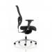 Regent Chair Black Fabric Black Mesh Back With Arms OP000113 60456DY