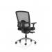 Regent Chair Black Fabric Black Mesh Back With Arms OP000113 60456DY