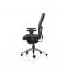 Regent Chair Black Fabric Black Mesh Back With Arms OP000113 60456DY