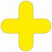 Beaverswood Warehouse Floor Signal Markers (Plus) + Symbol PVC With Adhesive Backing H300mmxW300mm Yellow (Pack 10) - FS+ 60710BV