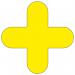 Beaverswood Warehouse Floor Signal Markers (Plus) + Symbol PVC With Adhesive Backing H300mmxW300mm Yellow (Pack 10) - FS+ 60710BV